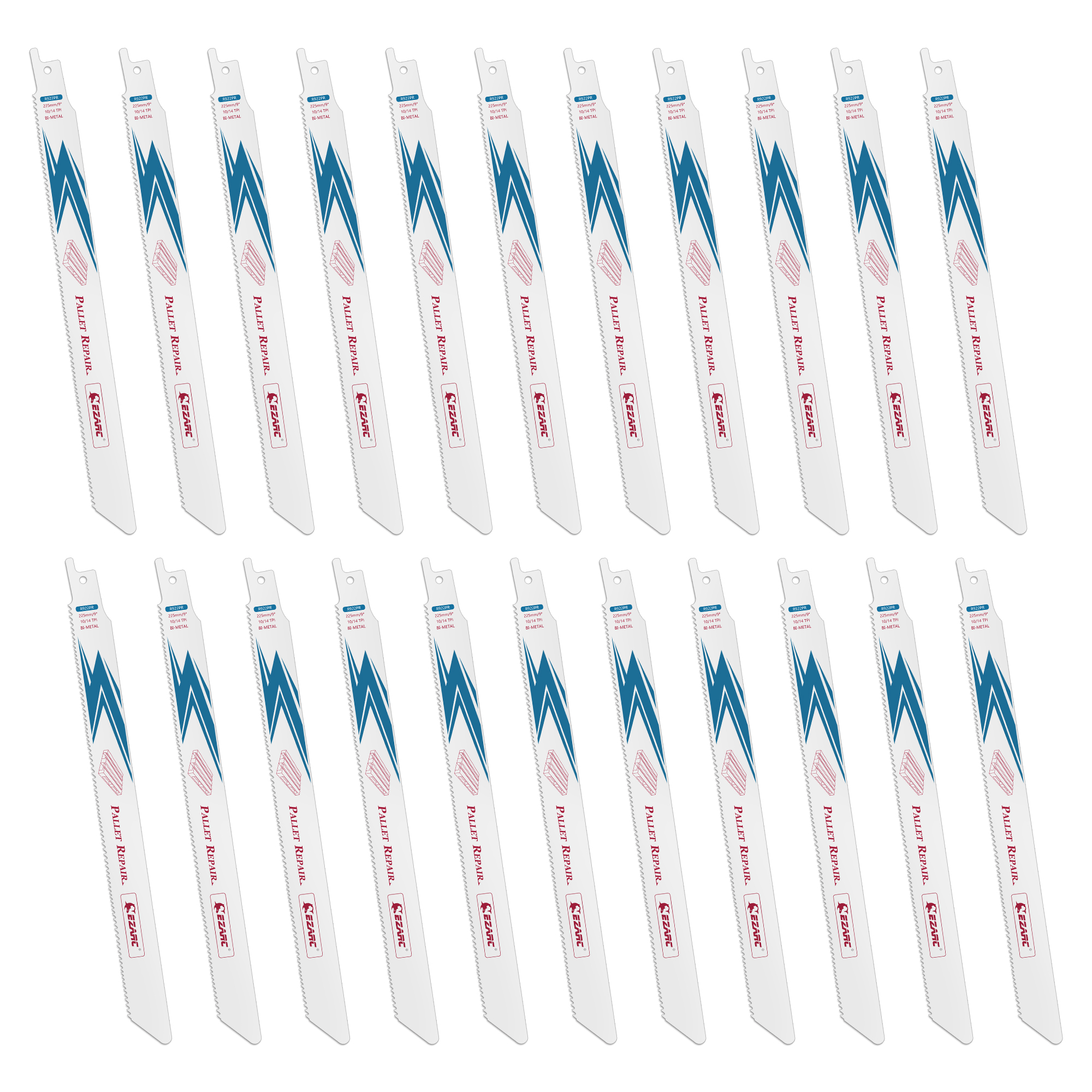 Metal Saw Reciprocating - EZARC 20PCS 9-Inch (225mm) Reciprocating Saw
