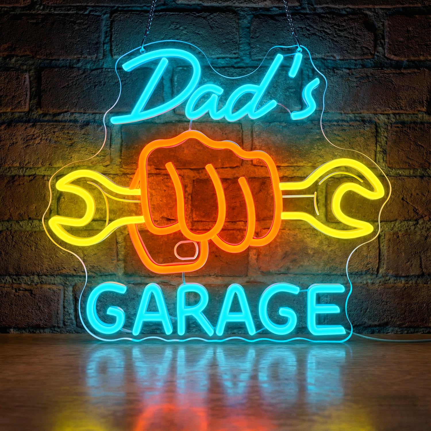 Dad’s Garage Neon Sign for Wal - Auto Repair Shop Design avaliação e preço