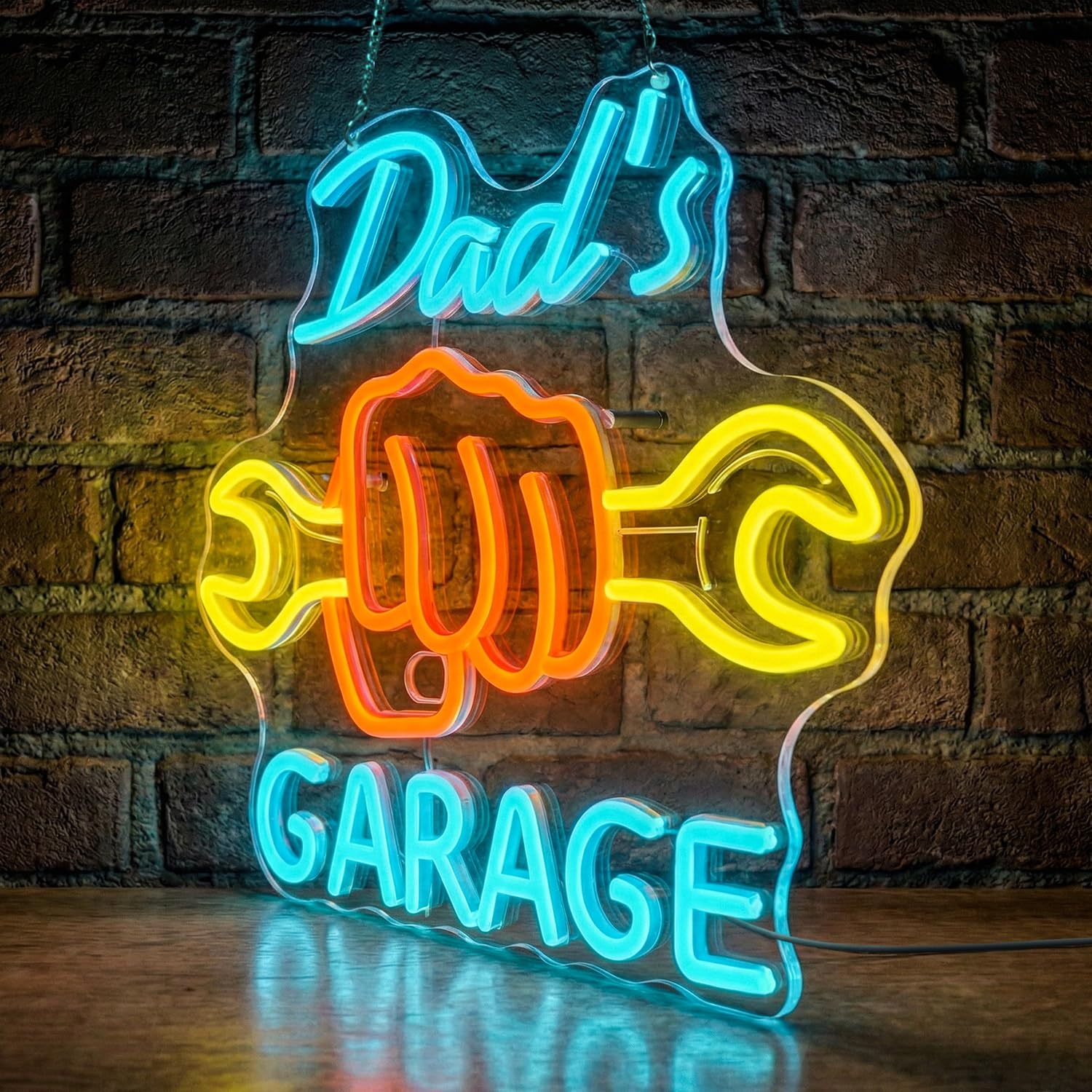 Dad’s Garage Neon Sign for Wal - Auto Repair Shop Design avaliação e preço