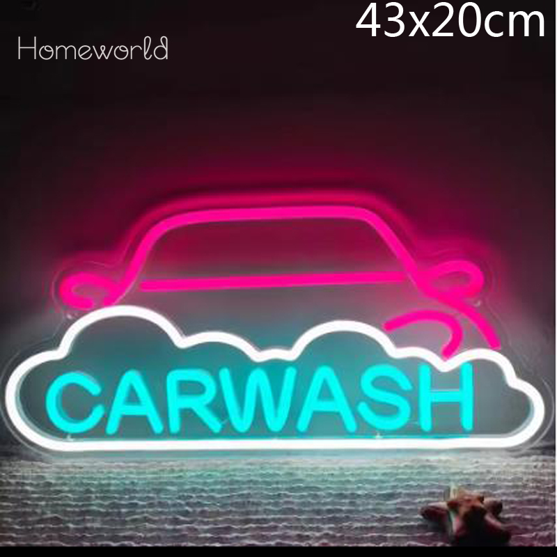 Car Wash LED Neon Lights sign  - Auto Repair Shop Design avaliação e preço