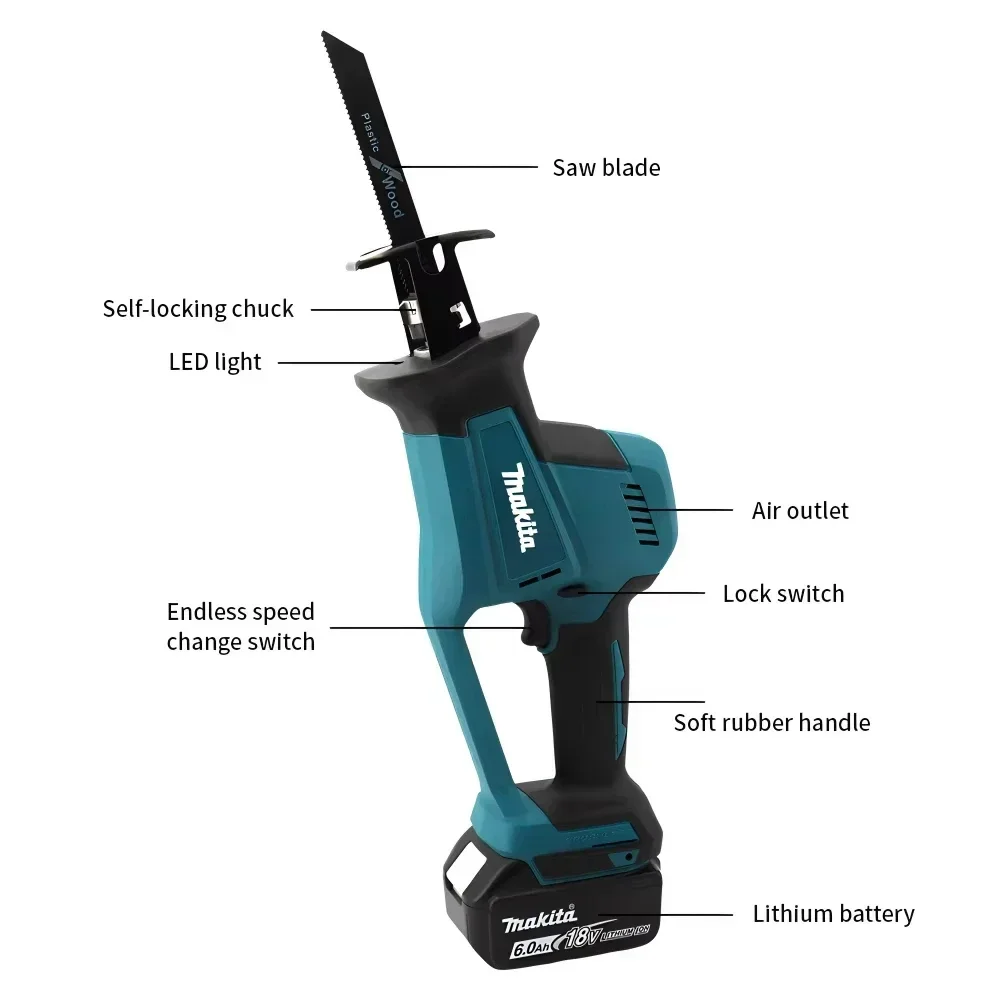 Makita DJR189 18V Cordless Ele - Metal Saw Reciprocating avaliação e preço