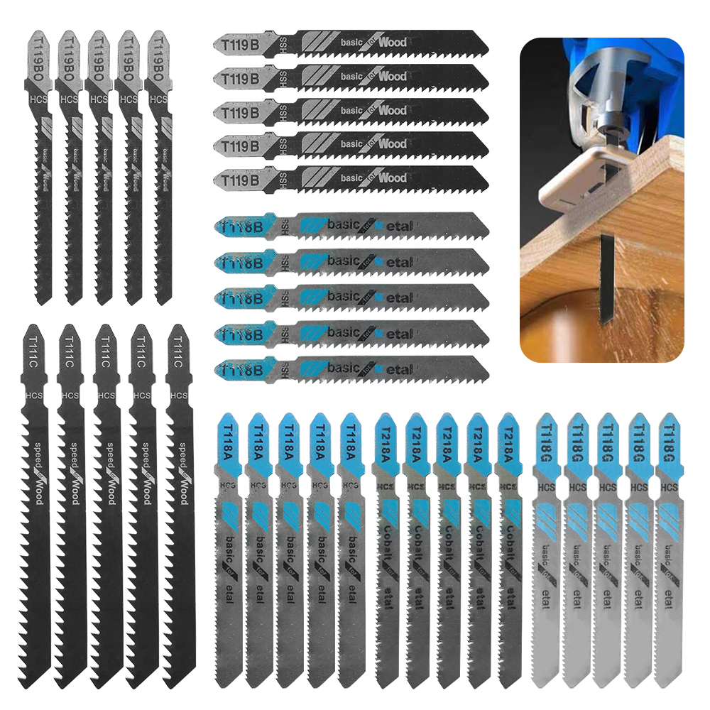 35-Piece Jigsaw Blade Set, Mix - Metal Saw Reciprocating avaliação e preço